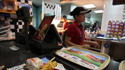 Fast food at Burger King restaurant at the Food Cout in Marina Mall. Jaime Puebla / The National