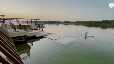Al Gurm Corniche has a kayaking platform, giving residents access to the mangroves. Courtesy: Abu Dhabi Media Office