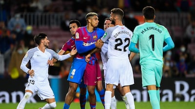 Ronald Araujo 9 - Aged just 22 and the most senior player in Barca’s extremely young defence. Also main threat in the first half, with two headers on target, one of them superbly saved. Still a threat in the second period and headed the equaliser. Getty Images