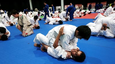 The Martyrs Jiu-Jitsu Championsgip takes place this weekend at the Ipic Arena in Abu Dhabi. Christopher Pike / The National