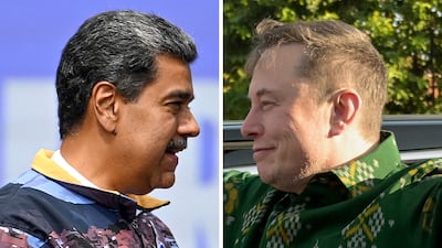 Venezuelan President Nicolas Maduro and X owner Elon Musk. AFP