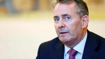 Britain's International Trade Secretary Liam Fox announced £100 million in credit to support the fourth phase of the Dubai World Trade Centre.