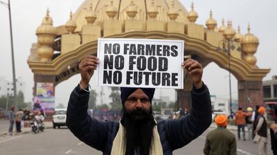 Farmers have been stopped by the police at the various points outside Delhi border which are connected with neighbouring states of Haryana and Uttar Pradesh. EPA