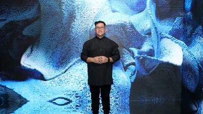 Refik Anadol with his Glacier Dreams