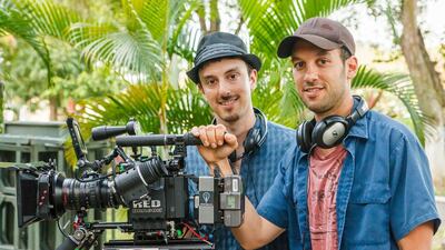 Jeff, right, and Michael, the directors of the biopic, Pelé: Birth of a Legend. Courtesy Ique Esteves