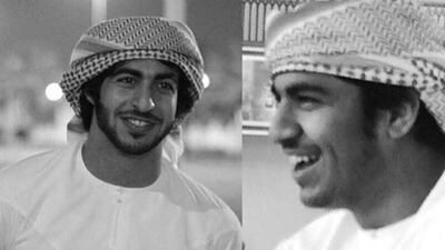Abdullah Mohammed Al Dhaheri, 21, left, and brother Mansour Mohammed, 19, went missing off the Oman coast on Thursday.