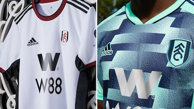 No 15: Fulham's home and away kits. Photo: Fulham / Twitter / Instagram
