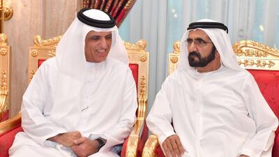 Sheikh Mohammed bin Rashid with Sheikh Saud bin Saqr Al Qasimi, Ruler of Ras al-Khaimah.
