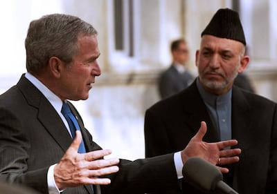 Then US president George W Bush waged what he described as a war on terror in 2001. AFP