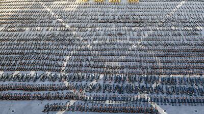 Weapons destined for Yemen's Houthi rebels and supplied by Iran seized by the French Navy in the Gulf of Oman. AP