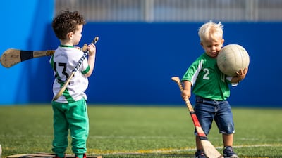 Children take part in St Patrick's day sport activities at Expo Sports Arena. Photo: Expo 2020 Dubai