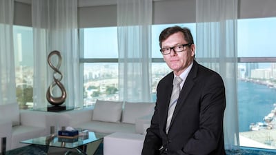 Shayne Nelson, the chief executive of Emirates NBD, which reported a record net profit of Dh2.39bn for the first quarter of 2018 on Wednesday, boosted by stronger margins and loan growth. Victor Besa / The National