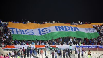 Fans of India attend the match. EPA