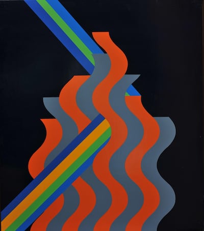 Mohammed Melehi's 'Untitled,' 1976. Melehi's work, part of the Casablanca School of Art of the 1960s and 70s, will be on show in Art Dubai's show 'That Feverish Leap into the Fierceness of Life'.