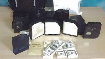 Some of the seized drugs and the electrical goods used to conceal them.