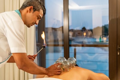 Zulal offers Taim-inspired therapies including hijama. Photo: Zulal by Chiva-Som