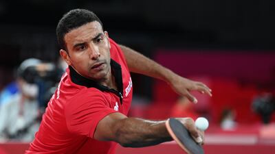 Egypt's Omar Assar will compete in the table tennis quarter-finals. AFP