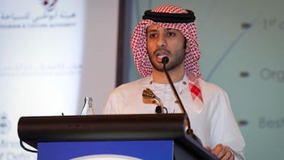 Khalifa Al Shamsi, incident handler and response analyst for the Telecommunications Regulatory Authority, told the Social Media Summit that “we have to be careful about the things we share”. Razan Alzayani / The National