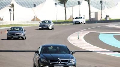 Neil Vorano takes on the Yas Marina Circuit. Lee Hoagland / The National