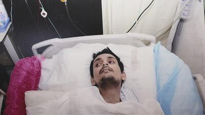 Shariq Alvi is in Lifeline Hospital in Abu Dhabi after suffering a brain haemorrhage while between jobs. Lee Hoagland / The National