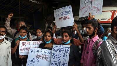 The protests began after reports revealed that a girl, 15, was allegedly gang-raped multiple times over a period of nine months.