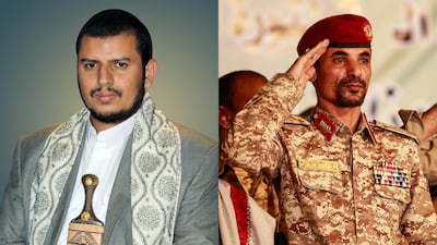Abdulmalik Al Houthi and Maj Gen Abdullah Yahya Al Hakim. AFP