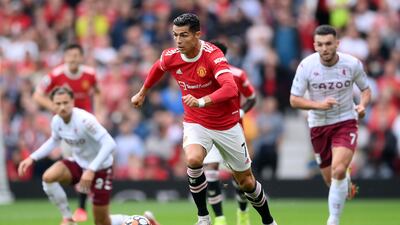 Cristiano Ronaldo on the attack for Manchester United. Getty