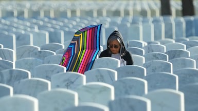 Veteran's Day at the Fort Sam Houston National Cemetery in San Antonio. AP