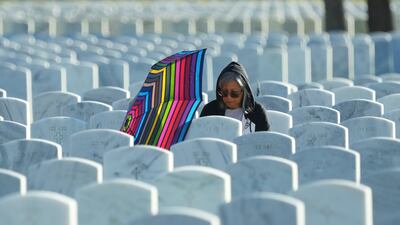 Veteran's Day at the Fort Sam Houston National Cemetery in San Antonio. AP