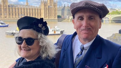 Dressed in 1930s-style clothing, Molly and Paul Rogers had just finished a dinner party with friends on Saturday night when they made the spontaneous decision to drive to London from Kent. The National