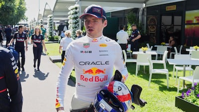 Red Bull driver Max Verstappen of the Netherlands walks through the paddock ahead of the Australian Formula One Grand Prix at Albert Park, in Melbourne. AP