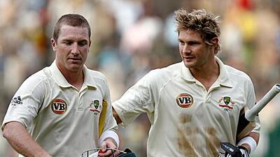 Australia’s Brad Haddin, left, and Shane Watson, right, reported being approached by an alleged Mumbai bookmaker.