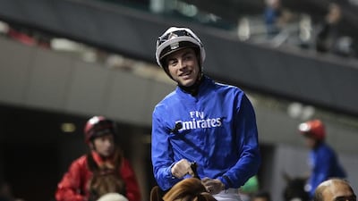 Godolphin jockey James Doyle looks on during the Duabi World Cup Carnival. Jeffrey E Biteng / The National