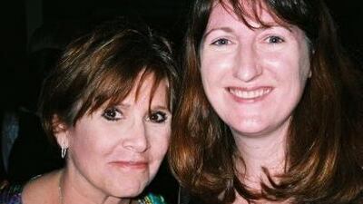 Carrie Fisher, left, enjoyed meeting her fans, as one of The National’s journalists, Amanda Dale, right, discovered on a chance meeting in Bermuda, in 2007. Courtesy Amanda Dale