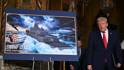 The US Navy's new Golden Fleet initiative includes a new class of warships that President Donald Trump wants to name after himself. AFP