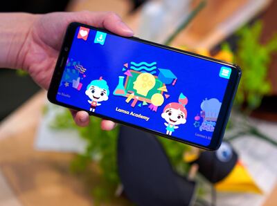 Besides focusing on early childhood development, the Lamsa app also instils 21st century skills such as creativity, critical thinking, values, etc. Victor Besa /The National