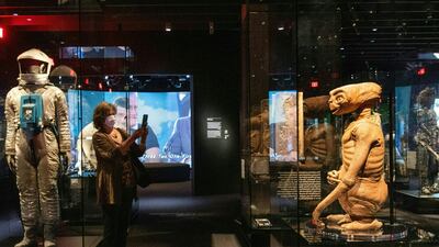 Artifacts from '2001: A Space Odyssey' and 'ET'. AFP