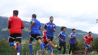 Recovering from a knee injury, Ismail Matar wants to join his UAE teammates at Austria sooner rather than later. Courtesy UAE FA