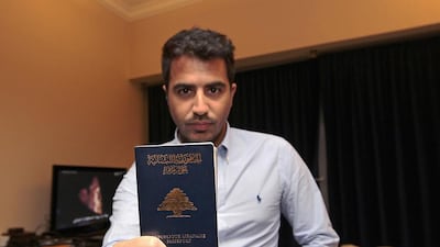 Fadi Saade, 30, a Lebanese resident of Dubai, says “This passport power index ranking is the reason why most Lebanese have secondary passports." Jeffrey E Biteng / The National