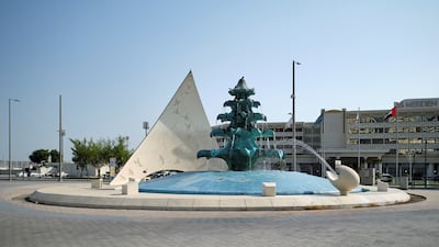 Cedar Fountain, also known as the Lebanese Fountain, located in the Al Zahiyah area of Abu Dhabi. Photo: Wam