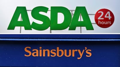 British supermarket chains Asda and Sainsbury's are reported to be in advanced talks for a possible merger. Facundo Arrizabalaga/ Andy Rain/ EPA