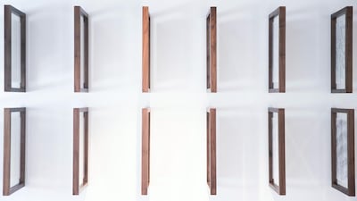 Artist in residence, Ahmad Saeed Al Areef Al Dhaheri’s work at The Cultural Foundation. Reem Mohammed / The National