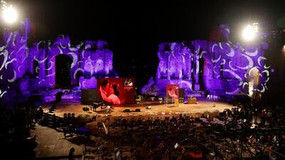 Seating was spaced out on stage and in the audience. Getty Images