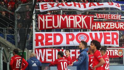 Bayern Munich players will resume training in small groups from Monday. EPA