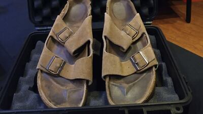 Steve Jobs's Birkenstock sandals fetched a record price at auction in New York. AP