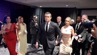 U. S. Secretary of Defense Pete Hegseth and his wife Jennifer Rauchet returns to the annual White House Correspondents’ Association dinner after a reported shooting incident in Washington, D. C. , U. S. , April 25, 2026 REUTERS / Jonathan Ernst TPX IMAGES OF THE DAY