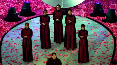 Performers in Lusail on Saturday. EPA