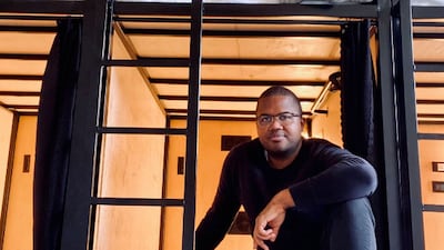 Brownstone co-founders Christina Lennox and James Stallworth pose in two sleeping pods.