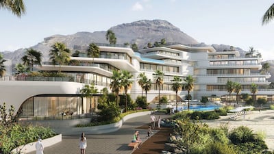 A rendering of a luxury hotel to be built in Khor Fakkan