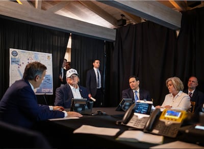 US President Donald Trump, Secretary of State Marco Rubio and White House chief of staff Susie Wiles monitor the February 28 attacks on Iran. AFP